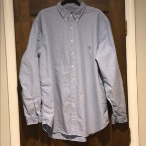 BLUE RALPH LAUREN BUTTON SHIRT SZ 2XLT